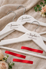 Load image into Gallery viewer, Personalised Hangers/Engraved Hangers Bride &amp; Bridesmaid/Wedding Gift/Personalized Bridal Dress Hanger/Wedding Hanger/ Wedding favors/Hanger
