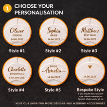 Load image into Gallery viewer, Personalised Hangers/Engraved Hangers Bride &amp; Bridesmaid/Wedding Gift/Personalized Bridal Dress Hanger/Wedding Hanger/ Wedding favors/Hanger
