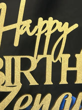 Load image into Gallery viewer, Birthday Cake Topper, Happy 50th Birthday Cake Topper, Custom name decor, Personalised wood Birthday Topper 18th 21st 30th 40th 60th
