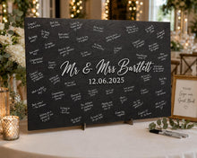 Load image into Gallery viewer, Personalised Last Name Guest Book, Unique Guest Book, Custom Alternative Guest Book, Wooden Guest Book, Wedding Ceremony Guestbook Sign
