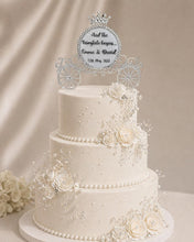 Load image into Gallery viewer, Swarovski Crystal Carriage Cake Topper: Fairytale Wedding Decoration
