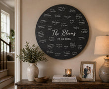 Load image into Gallery viewer, Guest Book Alternative Custom Personalised Wedding Guest Book Decor ,Round Layered Wood Sign MR &amp; MRS Wedding gift
