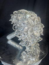 Load image into Gallery viewer, Crystal Wedding Bouquet: Diamanté Rhinestone Bridal bouquet brides flowers Posy Keepsake
