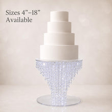 Load image into Gallery viewer, Luxury Cake stand Chandelier Crystal cake holder, Wedding cake base Glass beads + LED lights
