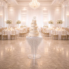 Load image into Gallery viewer, Crystal Chandelier Wedding Cake Table: 80cm Tall Floor Stand
