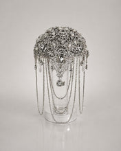 Load image into Gallery viewer, Crystal Bridal Brooch Bouquet: Silver Jewel Wedding Cascade
