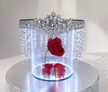 Load image into Gallery viewer, Magical Red Rose Cake Stand: Crystal Wedding Cake Separator
