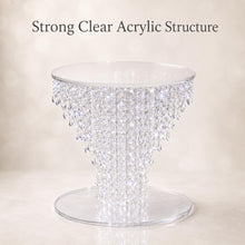 Load image into Gallery viewer, Cake stand wedding Chandelier crystal Cake Stand Set 8" &amp; 12" tall cake Display with LED
