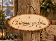 Load image into Gallery viewer, Personalised Log Slice Hanging Door Sign - Customse your Message Mother's and Father's Day gift, Home Decor, Hotel Signage.

