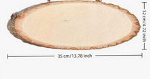 Load image into Gallery viewer, Personalised Wedding Cake Knife Holder, Engraved Log Slice, Rustic Cake Cutting Set Display, Wooden Wedding Keepsake
