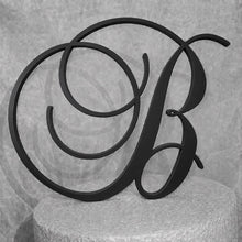 Load image into Gallery viewer, Personalised Couple Monogram Wedding Cake Topper, Custom Surname Initial, Elegant Event Cake Decoration
