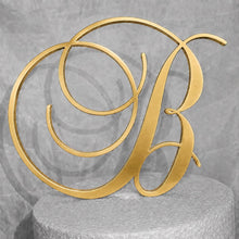 Load image into Gallery viewer, Personalised Couple Monogram Wedding Cake Topper, Custom Surname Initial, Elegant Event Cake Decoration
