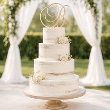 Load image into Gallery viewer, Personalised Couple Monogram Wedding Cake Topper, Custom Surname Initial, Elegant Event Cake Decoration
