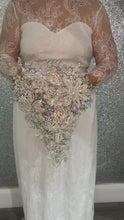 Load and play video in Gallery viewer, Premium Super SHINY Diamante Brooch Bridal Bouquet:  crystal bouquet
