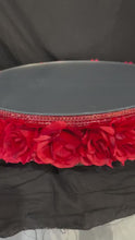 Load and play video in Gallery viewer, Red Rose Wedding Cake Stand: Diamante Mirror Display
