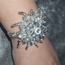 Load and play video in Gallery viewer, Vintage inspired crystal wrist corsage for Prom or wedding by Crystal wedding uk
