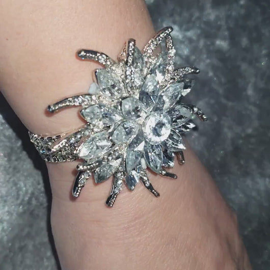 Vintage Inspired Crystal Rhinestone Wrist Corsage: Prom  Bridesmaid, bride, mMothersWedding Jewellery Gift
