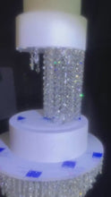Load and play video in Gallery viewer, Crystal illusion Wedding Cake Stand with LED Lights Wedding cake display (Set of 3pcs - 8-12-16")
