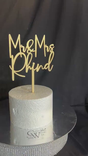 Gold  Wedding cake topper, Personalized cake topper, Rustic wedding cake topper, Custom Mr Mrs topper, Anniversary Cake toppers, Wood topper