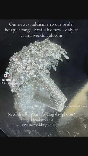 Wedding bouquet Crystal  Rhinestone round posy Brides Bouquet  Non Floral Keepsake Crystal wedding flowers