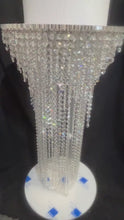 Load and play video in Gallery viewer, Tall floor cake table Crystal Chandelier Cake Stand Set: LED Wedding Cake Separators
