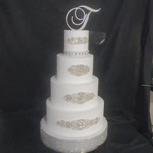 Crystal Rhinestone Cake Brooch Set: Wedding Cake Decoration