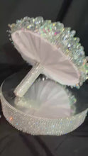 Load and play video in Gallery viewer, Crystal Flower Wedding Bouquet: Handmade Clear Glass petal Bridal Bouquet
