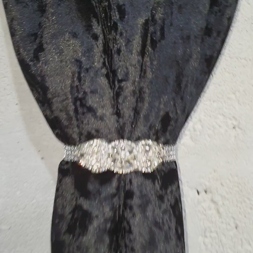 Crystal Tie Backs, Slim Curtains hold backs, magnetic holder by Crystal wedding uk
