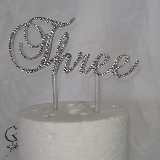 Crystal NUMBER WORD topper ,Swarovski element  rhinestone Cake Topper decor, Wedding rhinestone jewel letter cake decorations.