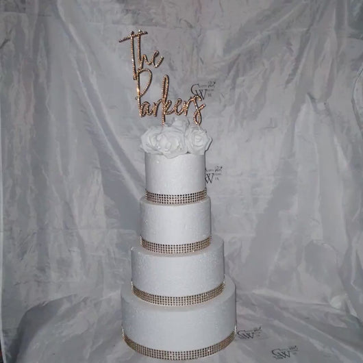 Stunning Swarovski Crystal elements wedding Cake toppers 6'' in any Letter, monogram wedding cake topper, gold rhinestone bling cake topper