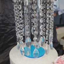 Load and play video in Gallery viewer, Cake Separator divider,  Crystal tear drop design by Crystal wedding uk
