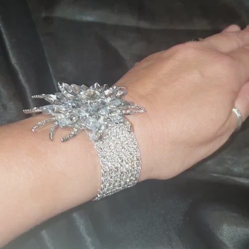 Vintage inspired crystal wrist corsage for Prom or wedding by Crystal wedding uk