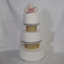 Load and play video in Gallery viewer, Rhinestone cake separators, cake dividers,  round or square by Crystal wedding uk
