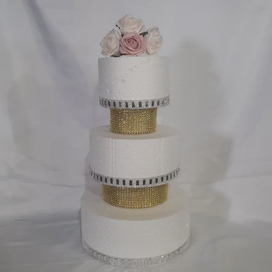 Rhinestone cake separators, cake dividers,  round or square by Crystal wedding uk