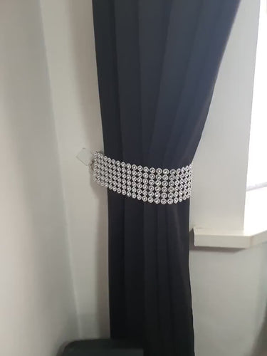 Pair (x2) Of Diamante flower Effect Crystal  tie backs / hold Backs for Curtains & Voiles by Crystal wedding uk