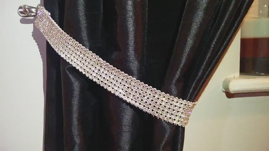 Pair (x2) Of Diamante Rhinestone Crystal Tie Backs Curtains & Voiles REAL STONES by Crystal wedding uk