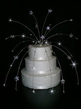 Load image into Gallery viewer, Snowflake Cascade  Cake  topper  for a Winter wedding by Crystal wedding uk
