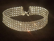 Load image into Gallery viewer, CHOKER NECKLACE  Rhinestone Crystal by Crystal wedding uk

