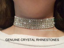 Load image into Gallery viewer, CHOKER NECKLACE  Rhinestone Crystal by Crystal wedding uk
