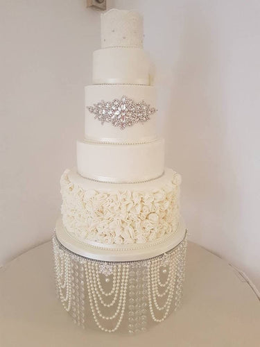 Cake brooch, crystal rhinestone cake decoration - Silver, Gold or Rose gold by Crystal wedding uk