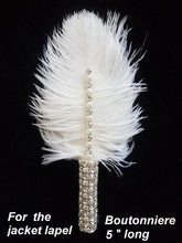Load image into Gallery viewer, Bridal Feather Fan bouquet, Great Gatsby wedding style -ANY COLOUR by Crystal wedding uk

