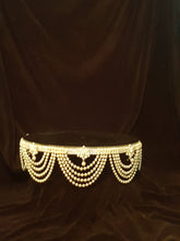 Load image into Gallery viewer, Wedding cake stand , Pearl swags drape. Rhinestone cake stand. by Crystal wedding uk
