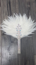 Load image into Gallery viewer, Brides Feather Fan bouquet ,  Great Gatsby wedding decor
