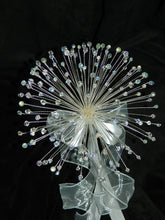Load image into Gallery viewer, Crystal wire bouquet, beaded bouquet, Wedding bridal flowers, Rose gold,blush, silver, gold, Alternative unique wedding flowers.
