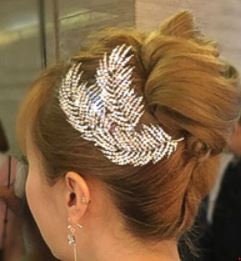 Crystal Vintage style 'Feathers'  Wedding Hair Slide Bride  hair clip Great Gatsby Vintage Glam Art Deco