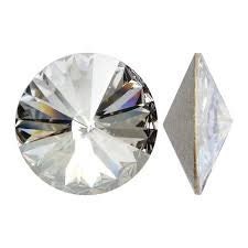 Clear Crystal  Round Rivoli Pointback Sew On Rhinestones Glass Strass Sew-On button  Rhinestone  10pc by Crystal wedding uk