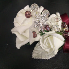 Load image into Gallery viewer, Snowflake buttonhole for a Winter wedding by Crystal wedding uk
