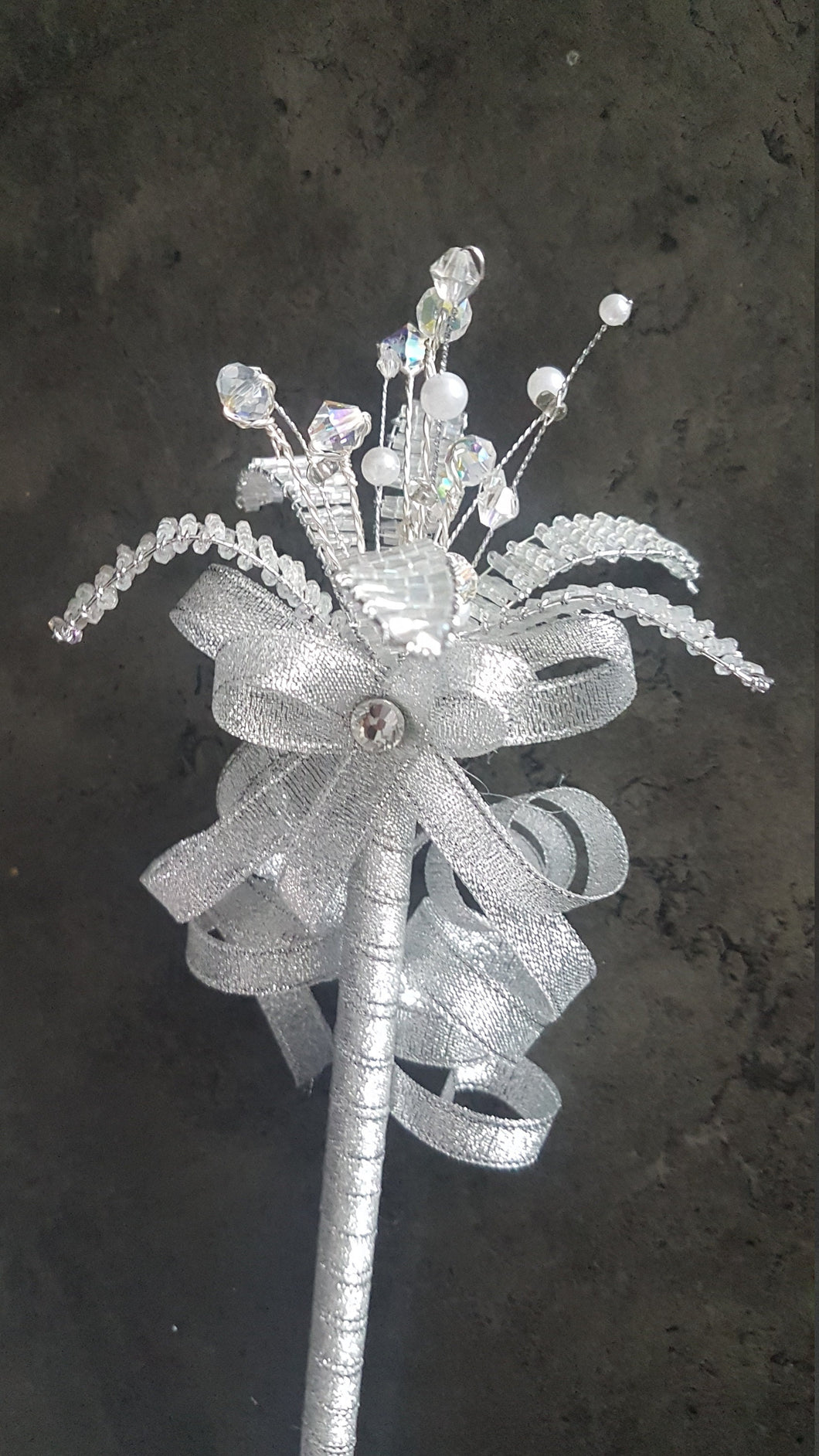 Crystal flower wand  for flower girls   and bridesmaids by Crystal wedding uk