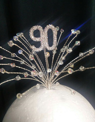Number/age  Cake  topper  AB Glass crystal beads