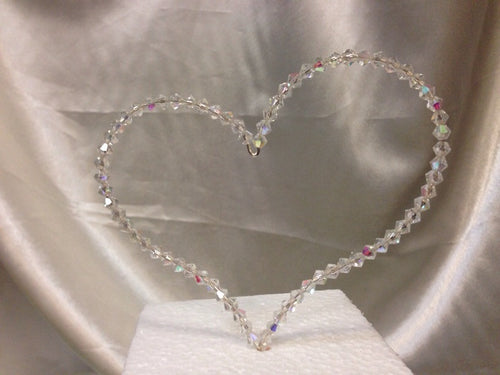Crystal Heart wedding Cake topper